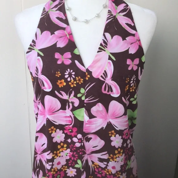 Vintage Handmade Halter Tie Butterfly Dress - Picture 2 of 5